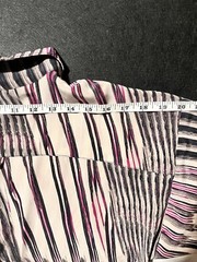 Presley Skye 100% Silk Dress Women S Long Sleeves Belted Pocket Stripes NO BELT