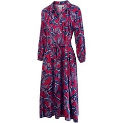 Xirena 100% Cotton Coral Red Tropical Floral Cotton Summer Maxi Dress Small NWT