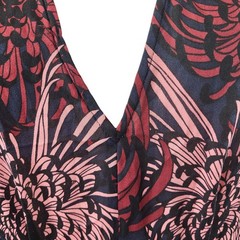 A.L.C. Size 4 RTR Bailey 100% Silk Midi Dress V-Neck Front Slit Floral Print
