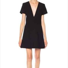 CHLOE DOUBLE FACE WOOL CREPE MINI DRESS FR34