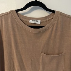 Double Zero Washed Beige Cotton Tee Shirt Dress Women&rsquo;s Size Large