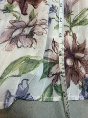 SNIDEL Floral Pleated Maxi Dress Size 2 Ivory Pink Purple w/ Slip Dress Japan