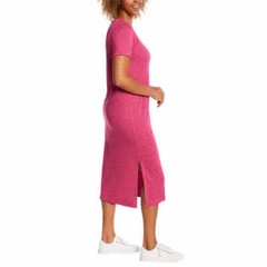 Jessica Simpson Ladies Midi Dress Short Sleeve Side Slit Hem Soft