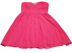 Hailey Logan Princess Pink Strapless Chiffon Prom Dress Fit Flare 9/10 NWT $108