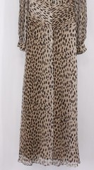 RIXO WOMENS MEERA CHIFFON DRESS L / UK 14 ANTELOPE SPOT BLACK RRP £525 IB
