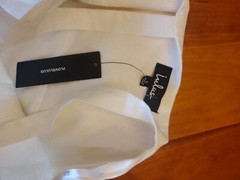 Lulus Louetta White Button Mini Dress Size S Fun Back Bow Summer NWT