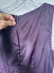 VTG My Michelle Mini Dress 3/4 Purple Glitter Fitted Fairycore Whimsigoth Formal