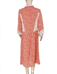 Object Collection Printed Button Midi Dress Long Sleeve NWT Medium M 38