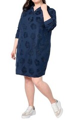 AnyBody Women&rsquo;s Hibiscus Jacquard French Terry Lounger Navy