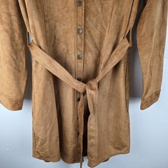 Panhandle Rust Microsuede Snap Shirt Dress XL Western Cowgirl Belted NWT