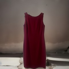 Ann Taylor Red Wool Blend, Satin-Lined Sheath Dress, Size 6