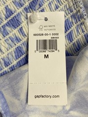 NEW! Gap Medium 8/10 Blue Dress Sleeveless Rayon Fit and Flare Sundress Tie Dye