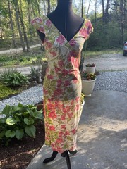 Tracy Reese Sexy Pink Silk Garden Floral Wrap Dress Anthropologie 6 Wedding