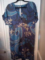 BODEN Silk Blend Blue Floral Dress Size US16L