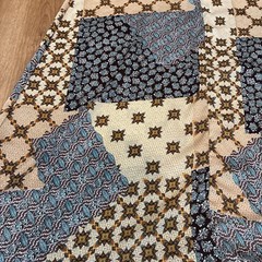 Glamorous Patchwork Geometric Floral Smock Maxi Dress Womens Size Large