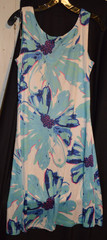 WOMEN&rsquo;S TANGO MANGO COLLECTION SLEEVELESS BLUE WHITE FLORAL DRESS S