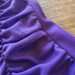 Deb Y2K Purple Halter Dress w/ Ruched Detailing Early 2000s Hankerchief Hem Gown