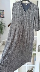 Seasalt Cornwall Felicity Jersey Midi Dress Stars Moon Ditsy Floral Navy Size 20