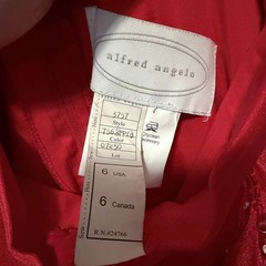 Alfred Angelo Red Lace Corset Top and Tiered Maxi Skirt Two Piece Set Womens 6