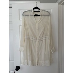 Rag & Bone Ivory Sheer Overlay Mini Dress with Slip – Size Small