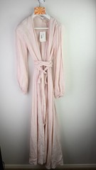 Scanlan Theodore 100%. Italian linen wrap dress in tinted pink UK6 BNWT