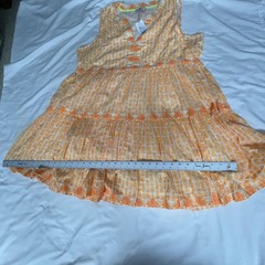 Vineyard Vines Dress Womens XL Safety Yellow Pineapple Print Tiered 2Q010887