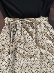NWT Zattcas Leopard Print Midi Dress Tie Waist XL