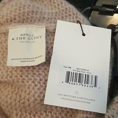 💕SPELL & THE GYPSY💕 Knit Midi Sweater Dress ~ Stone Small/Medium NWT