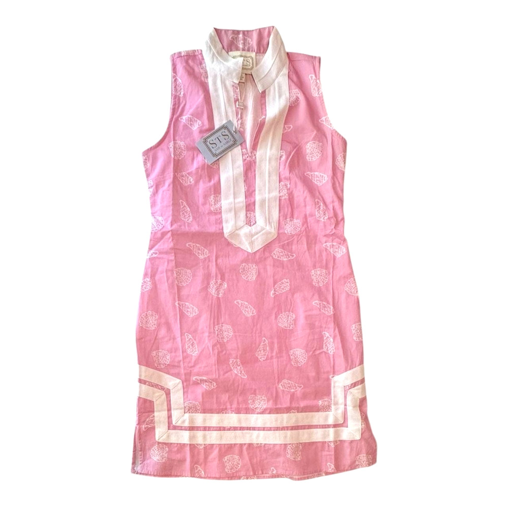 Sail to Sable Pink Shell Classic Tunic Dress Womens Size EXTRA-SMALL Pink