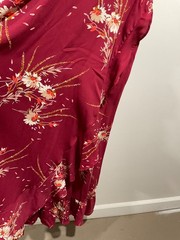 American Rag Faux Wrap Maxi Dress Boho Gypsy Tapestry Whimsigoth Milkmaid Large