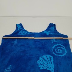 Bali Batiks Maxi Dress Women S Blue Batik Sea Shell Starfish Vacation Resortwear
