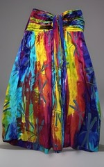 2 Batik Tie Dye Halter Sun Dresses, One Size, Rainbow Colorful, Festivals