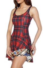 Blackmilk Tartan Red vs Cathedral Inside Out Dress Best Seller Museum Medium