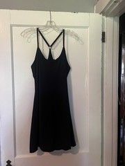 Outdoor Voices Blk Athletic Dress with Shorts & Phone Pocket Sporty Summer Sz M
