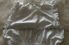 Lucky Brand Dress Maxi White S 💯% Cotton Reese Flutter Sleeve Embroidered