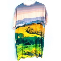 NWT The Kit | Maya Dress Mountain Postcard T-Shirt Dress – Artistic Landscape