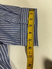 Nanette Lepore Blue Stripe Belted Shirt Dress Side Pockets Sz 10