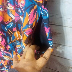 French Connection Floral Sleeveless Side Zipper and Pockets Maxi Dress Size XXL