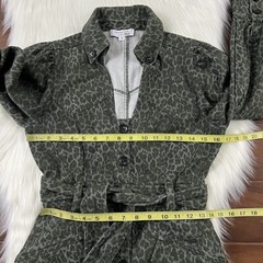 Marissa Webb Size 4 Mera Canvas Leopard Button Up Mini Dress