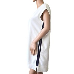 Acne Studios White – Cream Jersey Cotton Women Dress Tunic Size S or M