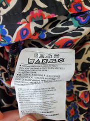 Old Navy Shift Dress Womens Large Red Blue Pink Psychedelic Floral Boho Sateen