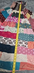 Indian MulticolorPatchwork Pattern Colorful Sleeveless Boho Maxi Dress Free Size
