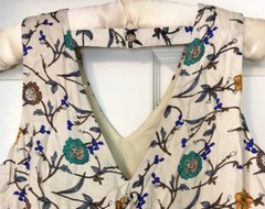 Staccato Open Back Swing Dress, Ivory, Multi, Small MSRP $44.00