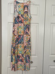 LA BLANCA SOLEIL PATCHWORK MIDI TANK DRESS SZ S – MULTICOLOR, RESORT WEAR EUC!