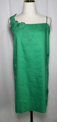 Antonio Melani Mini Dress Shift 18 Sleeveless Linen Blend Green Pockets $199