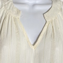 Available Mini Dress Womens Large White w/Gold Metallic threads Short Sleeve NWT