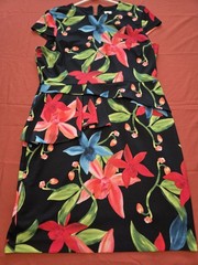 Alexia Admor Faux Peplum Tropical Floral Sheath Dress XL