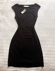 LOFT Black Solid Slip Dress Petites XSP Sleeveless Knee Length NWT