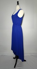 Felicity+Coco maxi dress elastic waist. Round neckline size Small Viscose Blue.