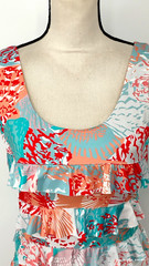NEW Tango Mango Layered Ruffle Cha Cha Dress in Tropical Colors Size Small